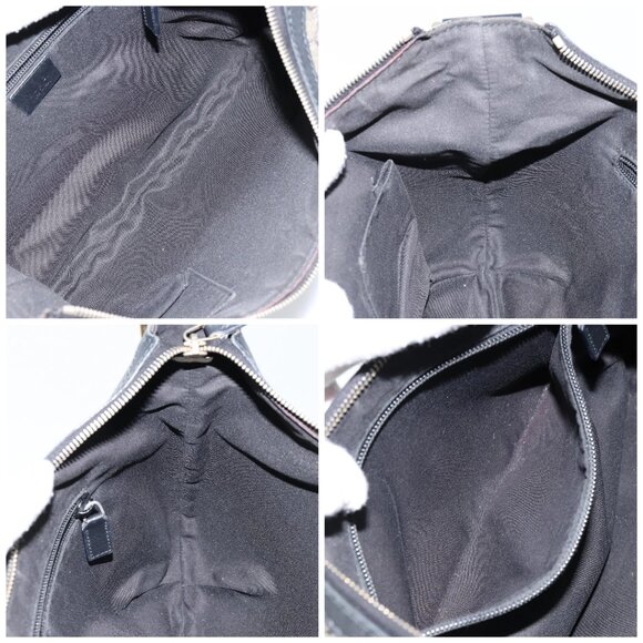 GUCCI GG Crystal Shoulder Bag Coated Canvas Navy Gold 181092 Auth 146008 - Picture 16 of 16